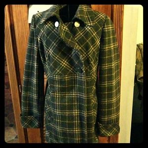 Pretty Plaid Peacoat